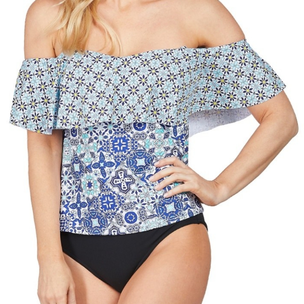 24th & Ocean Stain Glass Mosaic Off The Shoulder